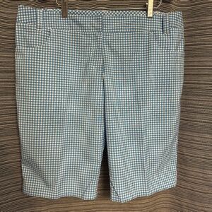 Adidas Women’s Blue/White Plaid Golf Shorts Size 14